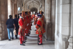 The King's Body Guard preparing for duty in the Palace of Westminster