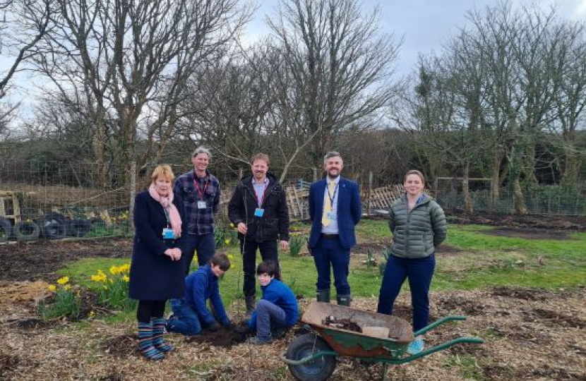 Planting trees at St Ives School